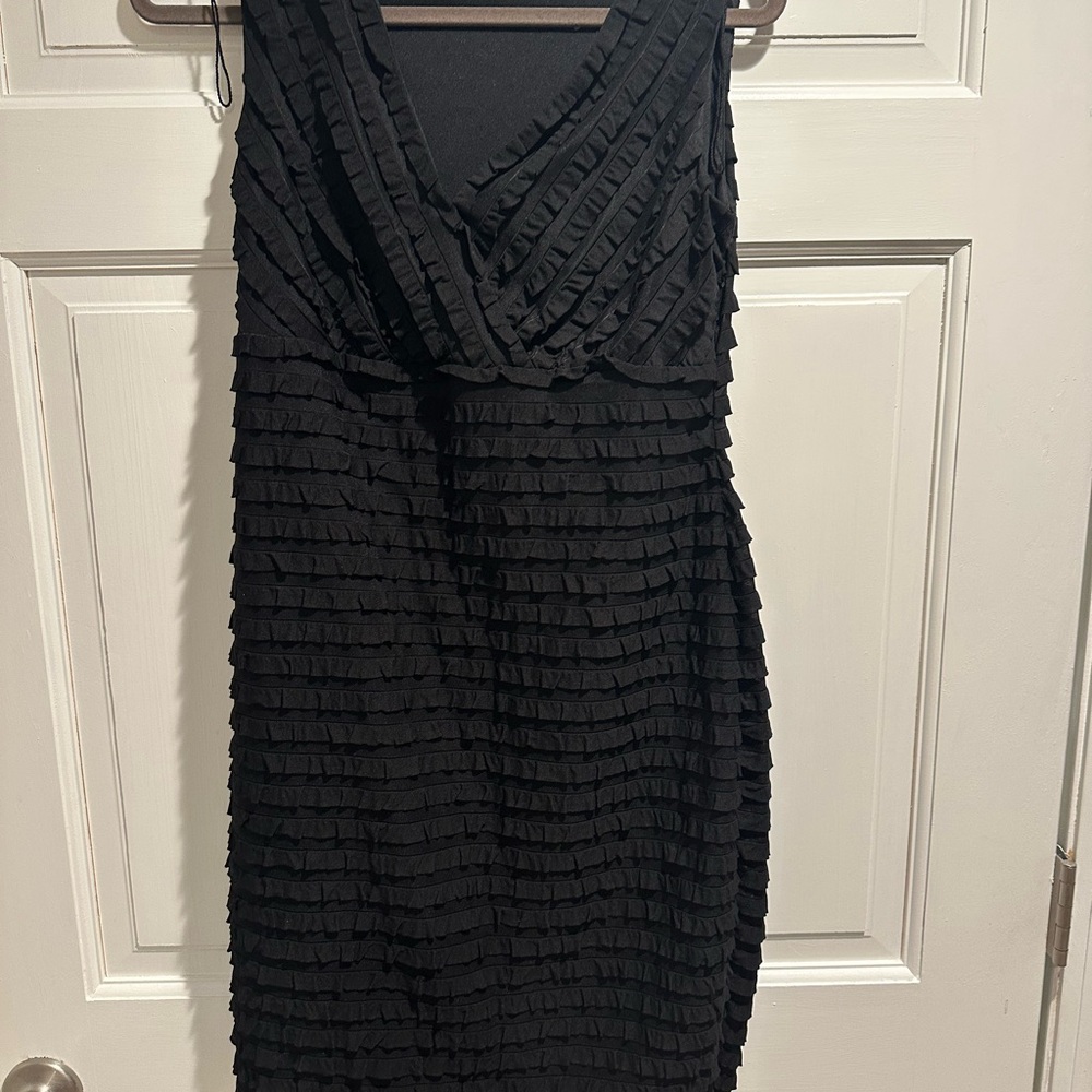 Ronni Nicole Black Layered Midi Dress